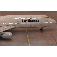 Модель самолёта с освещением салона Боинг 747 8, авиакомпании Lufthansa.