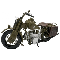 Модель металлического военного мотоцикла HARLEY-DAVIDSON  MILITARY вторая мировая война, масштаб 1:6, длина 38 см. 