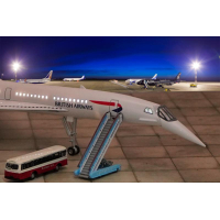 Модель самолёта Конкорд British Airways, с подсветкой иллюминаторов.