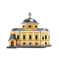 Сборная модель покровский храм, СССР, Россия, HO, TT, в масштабе 1:150. 