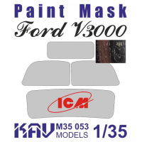 Окрасочная маска на остекление Ford 3000S Series (ICM), масштаб 1/35, производитель KAV models, артикул: M35 053