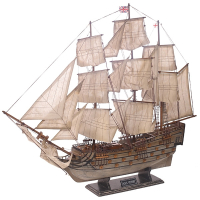 Деревянная модель военного корабля HMS Victory (точная копия фрегата 1765 года). Длина 85 см. Артикул 632300. 