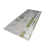 Макет аэропорта со взлётно-посадочной полосой. Длина 208 см., ширина 86 см.