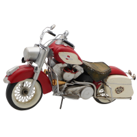 Модель мотоцикла Harley-Davidson-FLH-Duo Glide красно-белый, 1960 г. длина 40 см.