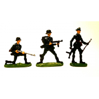 Копия Советского набора оловянных окрашенных солдатиков из трех фигур, Фашисты. 
