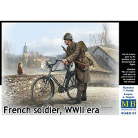 Сборная модель Французский солдат-велосипедист, Вторая Мировая война, производства MASTER BOX, масштаб 1:35, артикул 35173