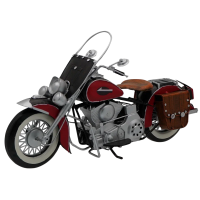 Модель ретро мотоцикла HARLEY-DAVIDSON FL OHV 45O V-TWIN    1952 г., длина 40 см, металл. 