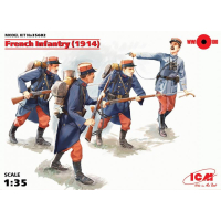 Пехота Франции (1914 г.), (4 фигуры), ICM Art.: 35682 Масштаб: 1/35