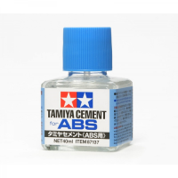 Клей (Tamiya Cement ABS) для АБС - пластика, 40мл. с кисточкой, артикул 87137, Япония